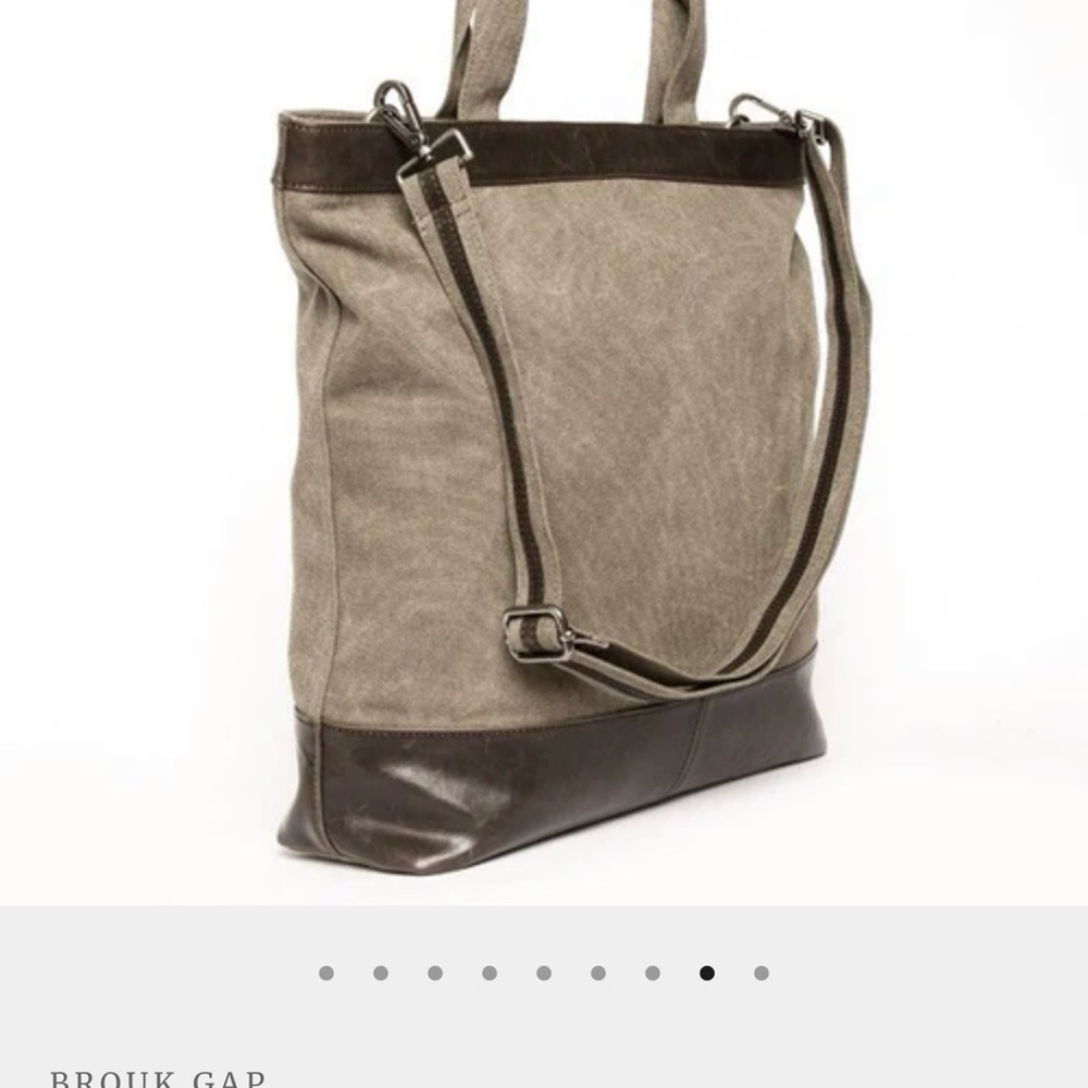 Olive Green Canvas Messenger Bag